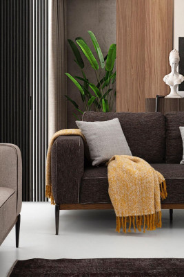 Komplette Couchgarnitur Sofagarnitur Sofa 321 Sitzer Stoff Set Beige