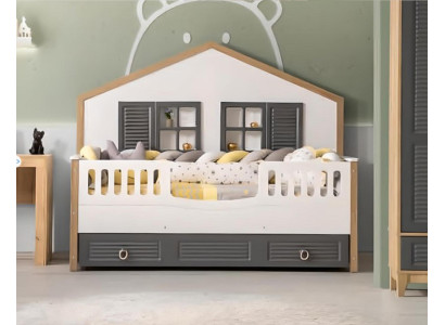 Bettrahmen Perfekte Kinderbett Kinderzimmer Bettgestelle Grau Holz