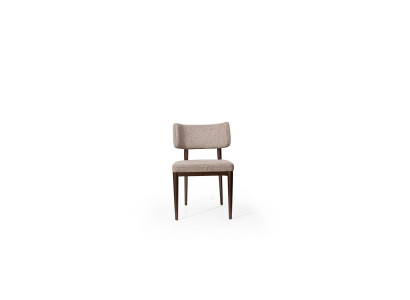 Designer Beiger Textilstuhl Esszimmer Braue Holzfüße Designer Möbel