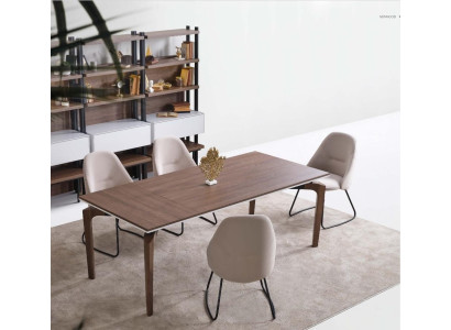 Braune Holz Esszimmer Möbel Holztisch Esstisch 4x Stühle 5tlg Set Neu