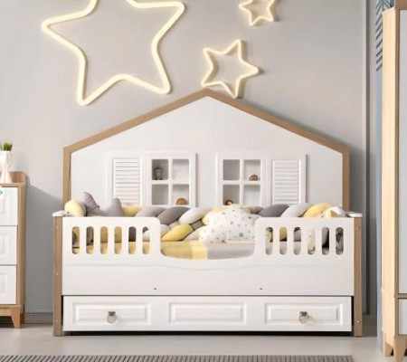 Perfekte Kinderzimmer Bettrahmen Kinderzimmermöbel Helles Holz Neuheit