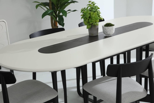 Gruppe Esszimmer Esstisch Stühle Tisch Holz Set 5tlg Weiß Tische Neu