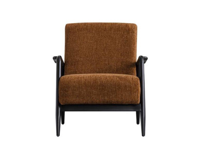 Brauner Wohnzimmer Sessel Lounge Einsitzer Stoffsessel Textil Möbel Neu