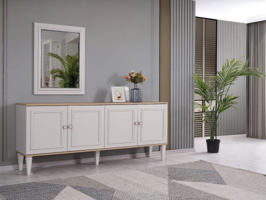 Essgruppe Esszimmermöbel Set 8tlg Esszimmer Esstisch Stühle Holz Grau