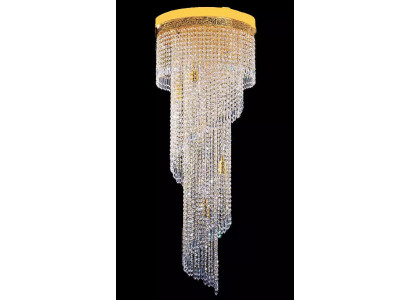 Kronleuchter Deckenleuchter Luxus Gold Deckenlampe Lüster Kristall Art