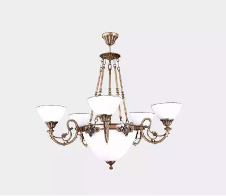 Deckenlampe Deckenleuchter Kronleuchter Lampe Lüster Glas Art Weiß