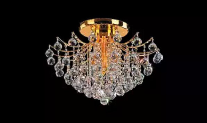 Goldener Zierkronleuchter Deckenleuchter Lichtkristallleuchte Luxus Lampe