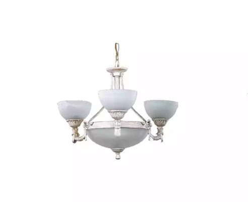 Kronleuchter Deckenleuchter Lüster Modern Deckenlampe Weiß Glas Lampen