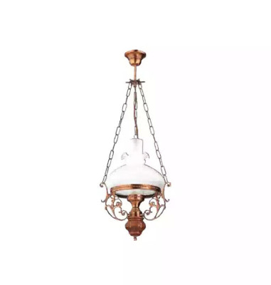 Lampe Deckenleuchter Lüster Kronleuchter Deckenlampe Glas Braun Barock