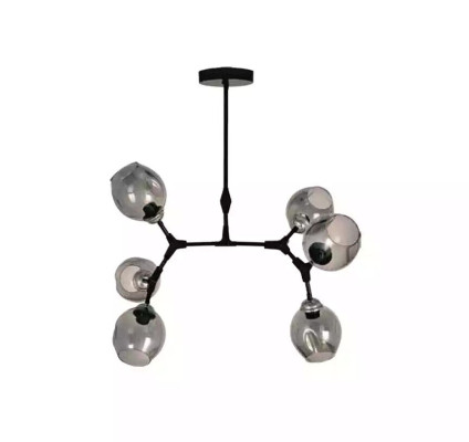 Deckenlampe Lüster Kronleuchter Deckenleuchter Modern Glas Schwarz Neu