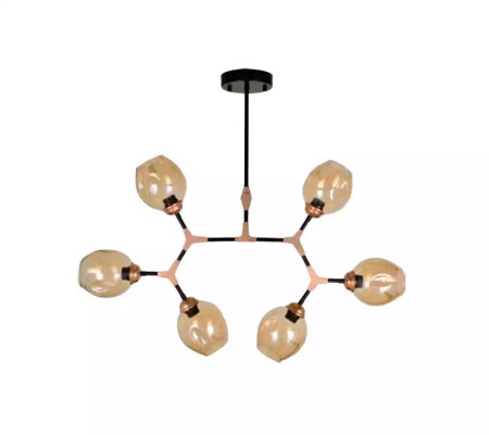 Deckenlampe Lüster Kronleuchter Deckenleuchter Modern Glas Beige Neu