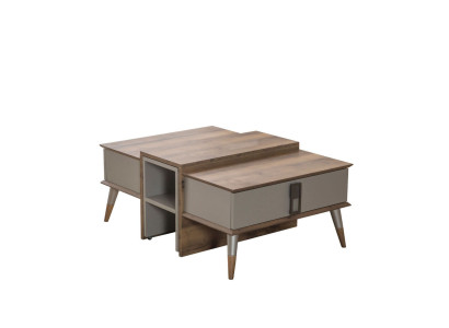  Moderner Brauner Couchtisch Kaffetisch Designer Sofatisch Beistelltisch