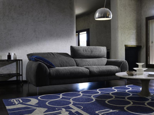 Dreisitzer Sofa 3 Sitzer Sofas Polster Prianera Möbel Luxus Textil Couchen Grau