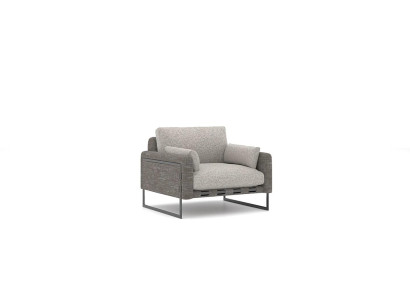  Sessel Grau Möbel Polstermöbel Textil Polstersessel Modern Wohnzimmer Neu