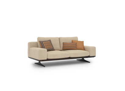  Modern Polstersofa Wohnzimmer Zweisitzer Sofa Couch Textil Designer Einrichtung
