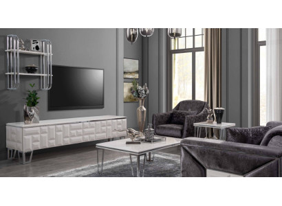 Wohnwand TV Wand Holz Modern Stil Regal Wohnzimmer Möbel Schrank rtv tv Ständer