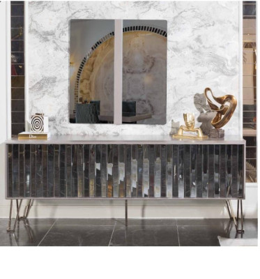 Designer Beige Esszimmer Garnitur Essgruppe Esstisch 4x Stühle 7tlg neu