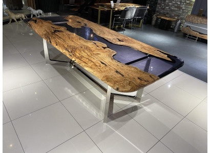 Esstisch Epoxidharz Küchentisch Esszimmertisch Tisch 240 cm Holz Braun