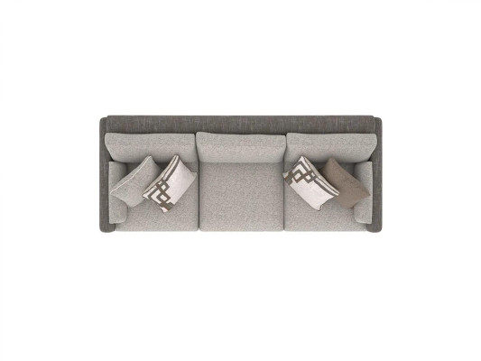 Wohnzimmer Luxus Grau Dreisitzer Sofa Einrichtung Modern Textil Design