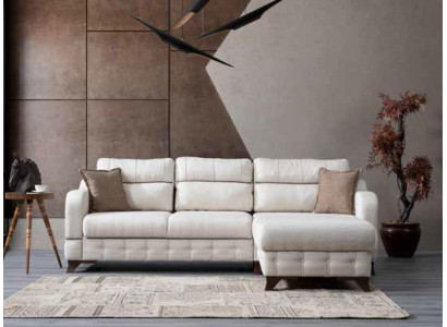 Luxuriöses Wohnzimmersofa Sofa L-Form Modern Bequem in Bleach Neu