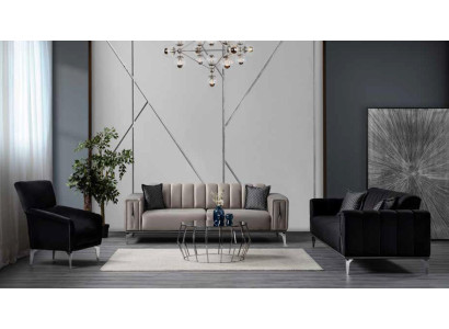 Komfortables Set 3+1Polster Luxusset Modern Style Set Farbe Beige FürWohnzimmer