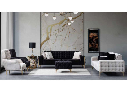 Sofa 2-Sitzer Sofas Polsterstoff Modern Style Bequemes Sofa Weicher Sitz Neu