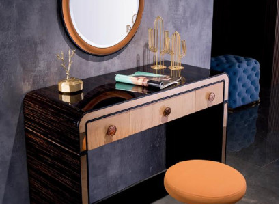 Schminktisch Hocker Komplett Set Kommode Schlafzimmer 2tlg. Konsole