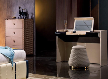 Schminktisch Hocker Komplett Set Kommode Schlafzimmer Neu 2tlg. Konsole Garnitur