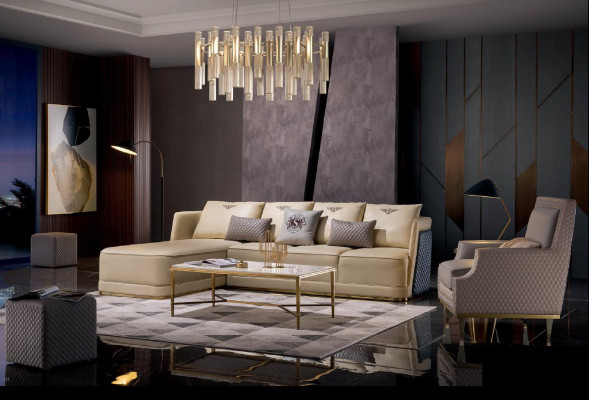 Sessel Design Couch Sofa Sitzer Leder Lounge Club Polster Luxus Ohren