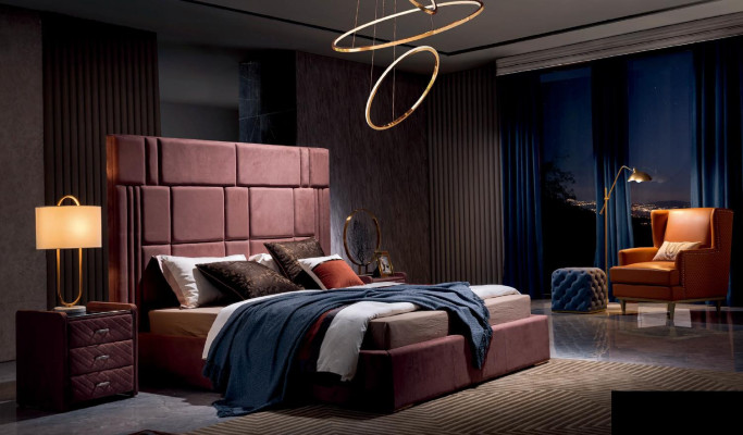 Bett Klassisch Polster Design Luxus Doppel Hotel Betten Schlaf Zimmer