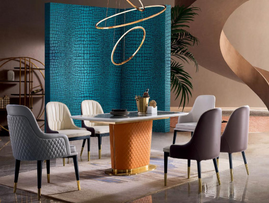 Stuhl 1x Ess Zimmer Stuhl Polster Fernseh Lounge Club Textil Leder Sitz