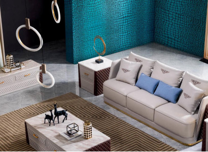 Sofa Dreisitzer Couch Stil Modern Polster Sitz Garnitur Leder Couchen 3 Sitzer