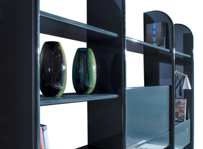 Bücher Schrank Regal Doppel Trennwand Arbeitszimmer Wohnzimmer Italien Möbel