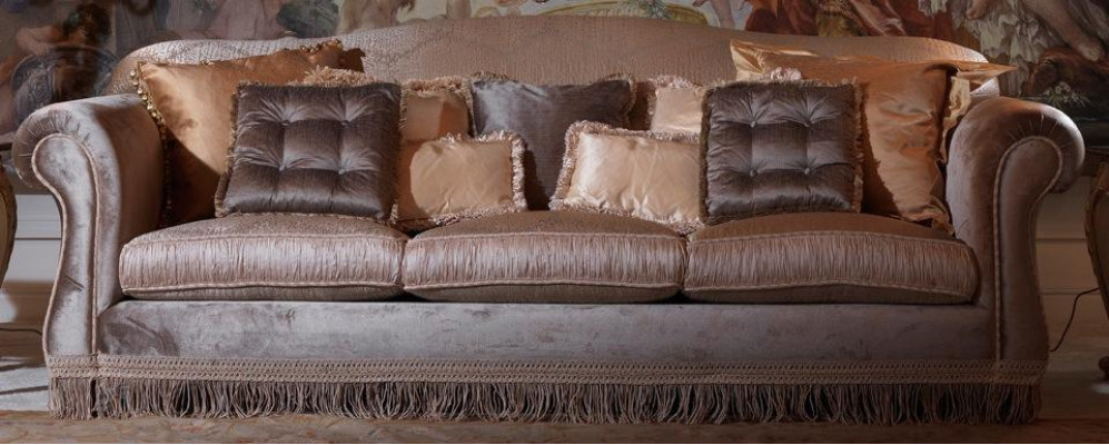 Sofa Dreibettzimmer Sofa 3-Sitzer Designer Sofa modernes Design Braun