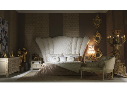 Chesterfield Großes Bett Kopfteil Bett Polsterung Hotelbett Farbe Weiß Klassisch