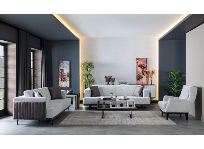 Wohnzimmer Sofagarnitur 331 Sitzer Couchtisch Beistelltisch 5tlg Modern