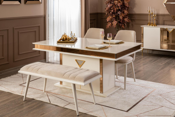 Esszimmer Stühle Polster Textil Design Modern Beige Luxus Lehnstuhl