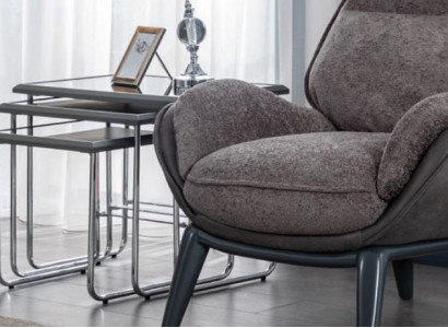 Beistelltische Wohnzimmer Luxus Design neu Modern grau Material Holz
