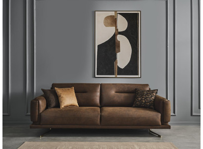 Wohnzimmer Sofa 4 Sitzer Luxus Couchen Polster Möbel Neu Modern braun