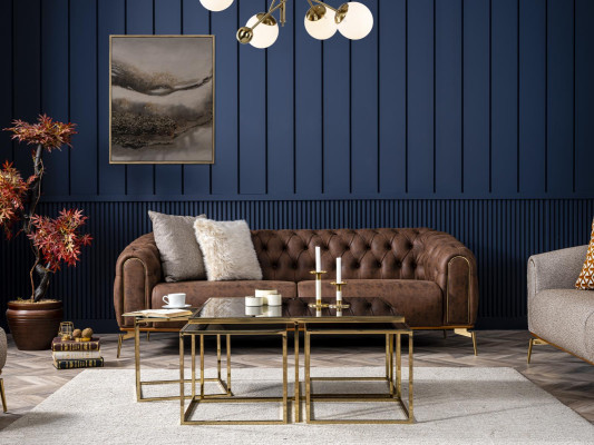 Chesterfield Sofa 3 Sitzer Couch Möbel Sofas Couchen Wohnzimmer 230cm