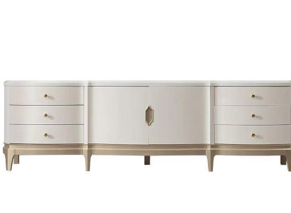 Sideboard Schrank rtv Wohnzimmer tv Holz Möbel Weiß Lowboard Luxus