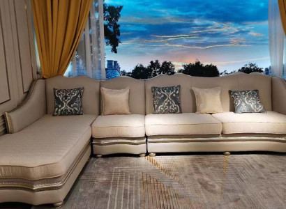 Wohnzimmer Textil L-Form Luxus Sofas Sofas Ecke Ecksofa Polstermöbel