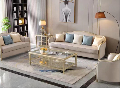 Set Design Sofas Sofagarnitur 3+2+1 Sitzer Couchen Stoff Modern Sofa