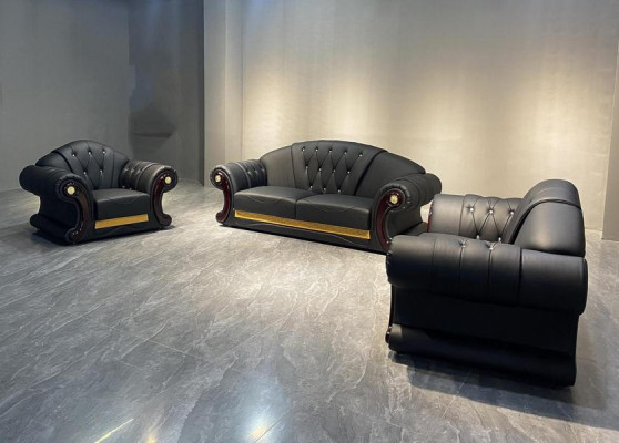 Chesterfield Sofa Couch Set 3+2+1 Leder Couchen Polster Möbel Klassisch
