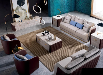Sofagarnitur Couchtisch Tisch Wohnzimmer Sofa Polster Couchen