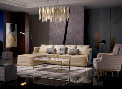 Wohnlandschaft Ecksofa L Form Sessel Set Garnitur Modern Sofa Leder
