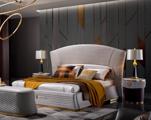 Schlafzimmer Set Komplett Schlafmöbel Schminktisch Nachttische Kommode Bett 7tlg