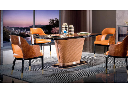 Königlicher Esstisch 6x Stühle Komplettes Esszimmer Tisch Stuhl 7tlg.