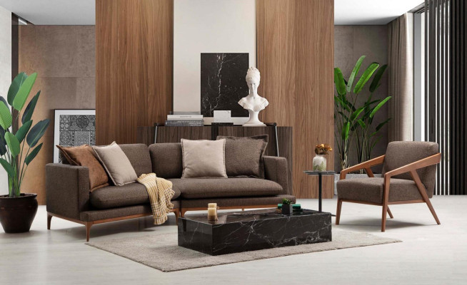 Sessel Sitzer Wohnzimmer 1 Sitz Stoff Polyester Stil Modern Design Luxus Neu