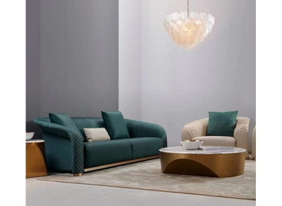 Design Polster Luxus Sitz Sofa Couch Textil Sofa 3 Sitzer Kunstleder